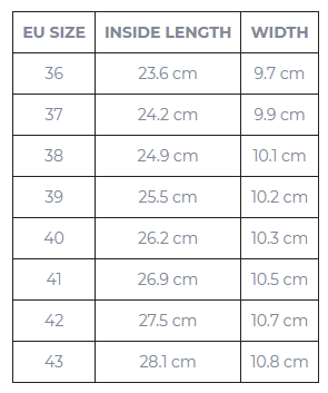Tikki-Womens-Sizing-Chart | Obsessed with Barefoot Shoes